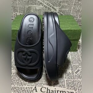 New Gucci Black Women's Sandals